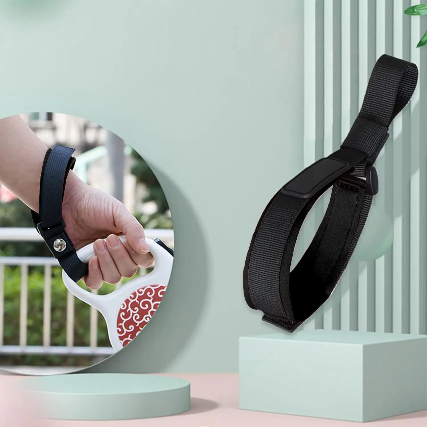Retractable Dog Leash Add-On Accessory - Hand and Wrist Strap - for Greater Comfort, Loosen Grip for Your Hands and Better Contr