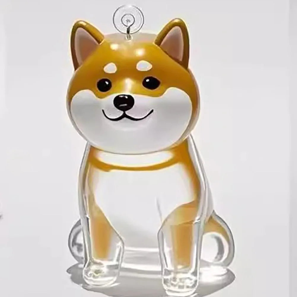 Cute Pet Memorial Healing Pendant Dog Hair Storage Box Transparent Pet Hair Keepsake Pendant Cat/Dog Lover Keyring Accessory