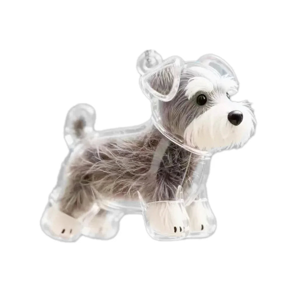 Cute Pet Memorial Healing Pendant Dog Hair Storage Box Transparent Pet Hair Keepsake Pendant Cat/Dog Lover Keyring Accessory (Copy)