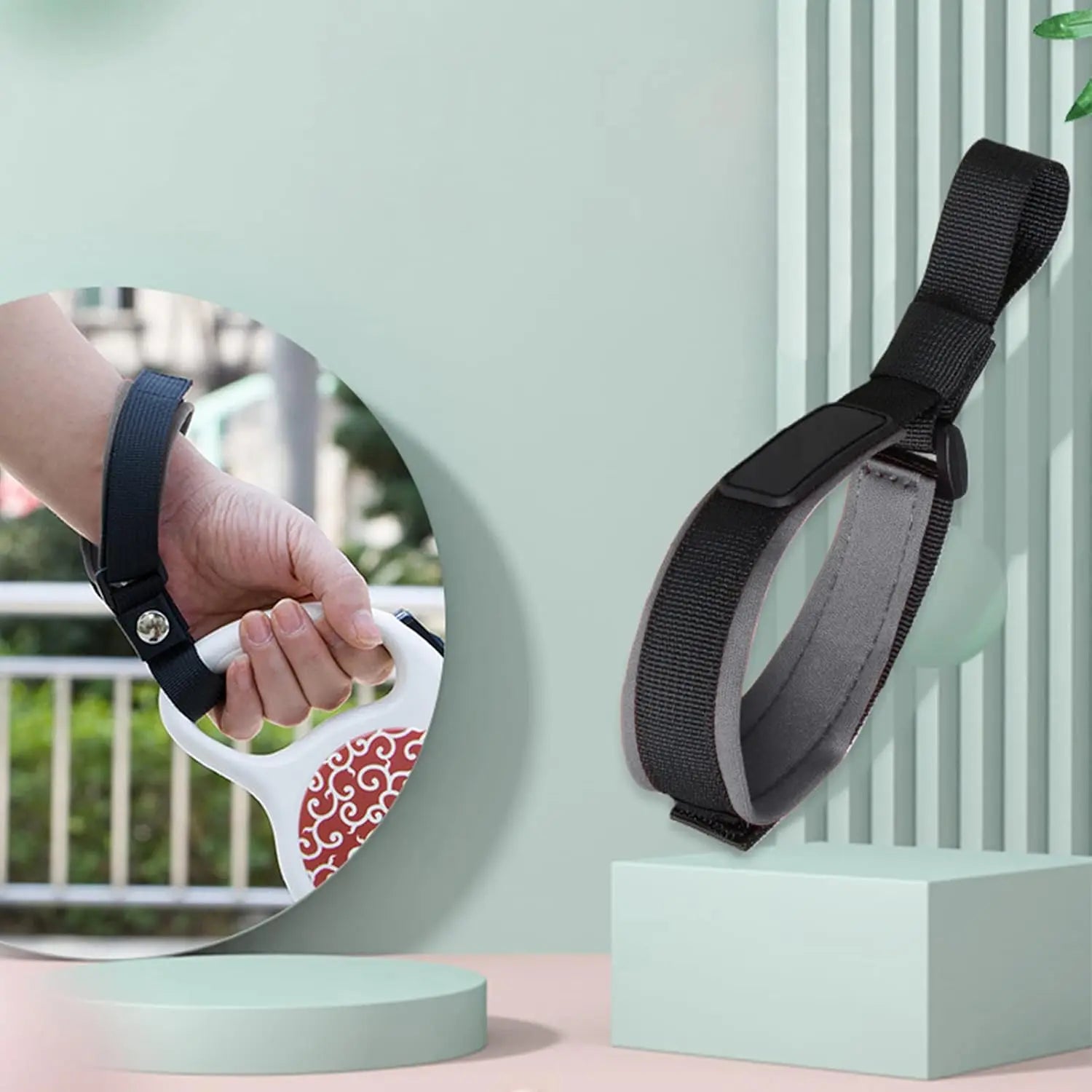 Retractable Dog Leash Add-On Accessory - Hand and Wrist Strap - for Greater Comfort, Loosen Grip for Your Hands and Better Contr