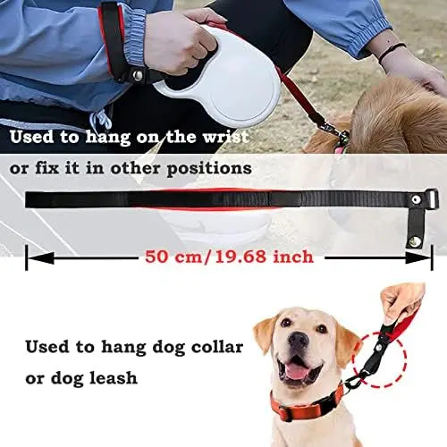 Retractable Dog Leash Add-On Accessory - Hand and Wrist Strap - for Greater Comfort, Loosen Grip for Your Hands and Better Contr