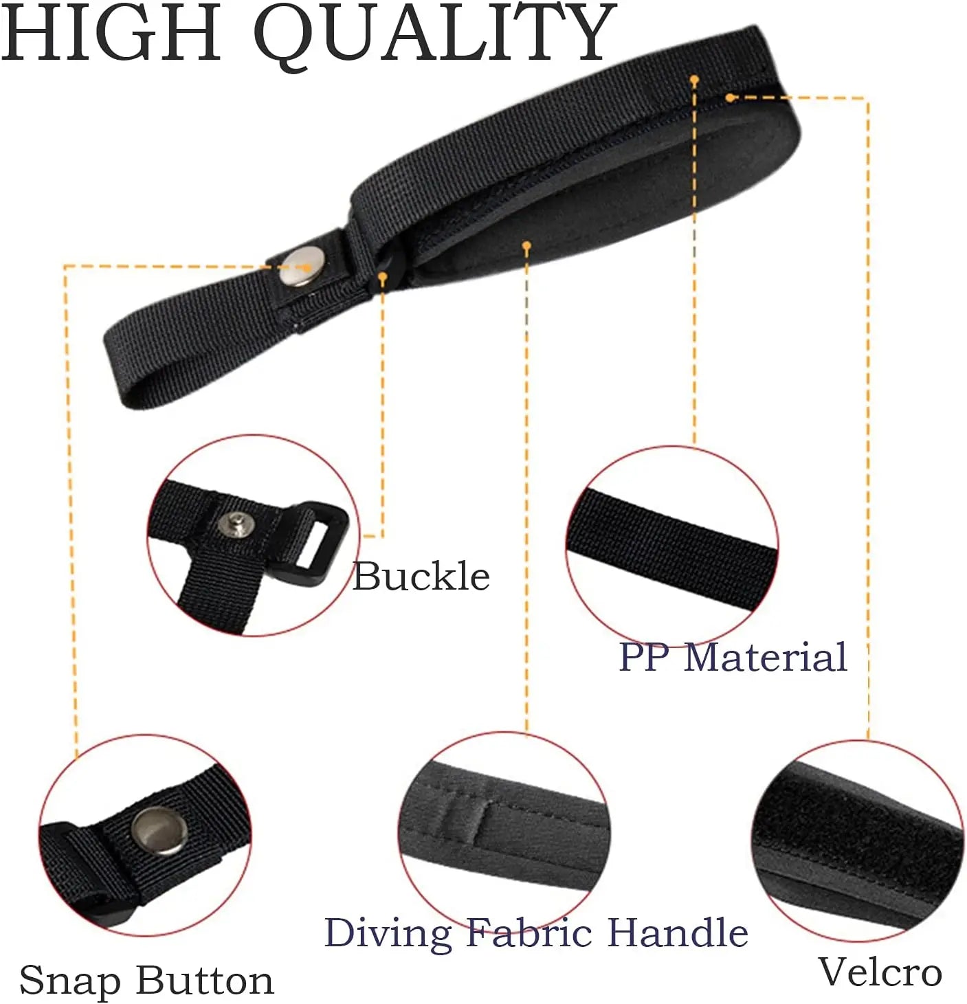Retractable Dog Leash Add-On Accessory - Hand and Wrist Strap - for Greater Comfort, Loosen Grip for Your Hands and Better Contr
