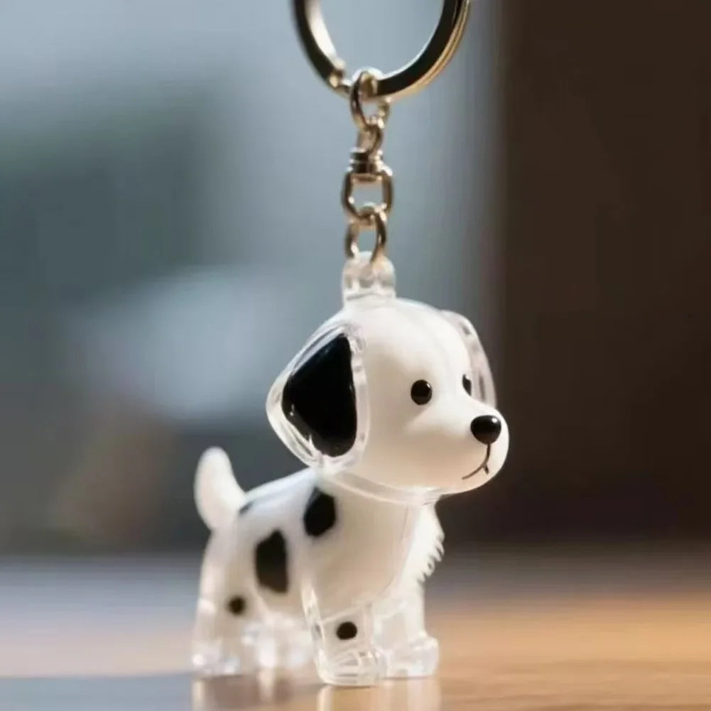 Cute Pet Memorial Healing Pendant Dog Hair Storage Box Transparent Pet Hair Keepsake Pendant Cat/Dog Lover Keyring Accessory